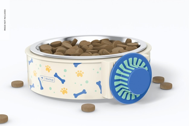 Wall pet bowl mockup