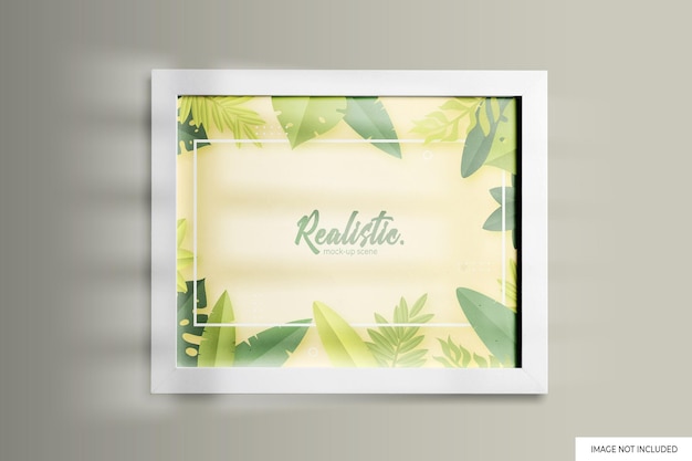 Wall photo frame mockup