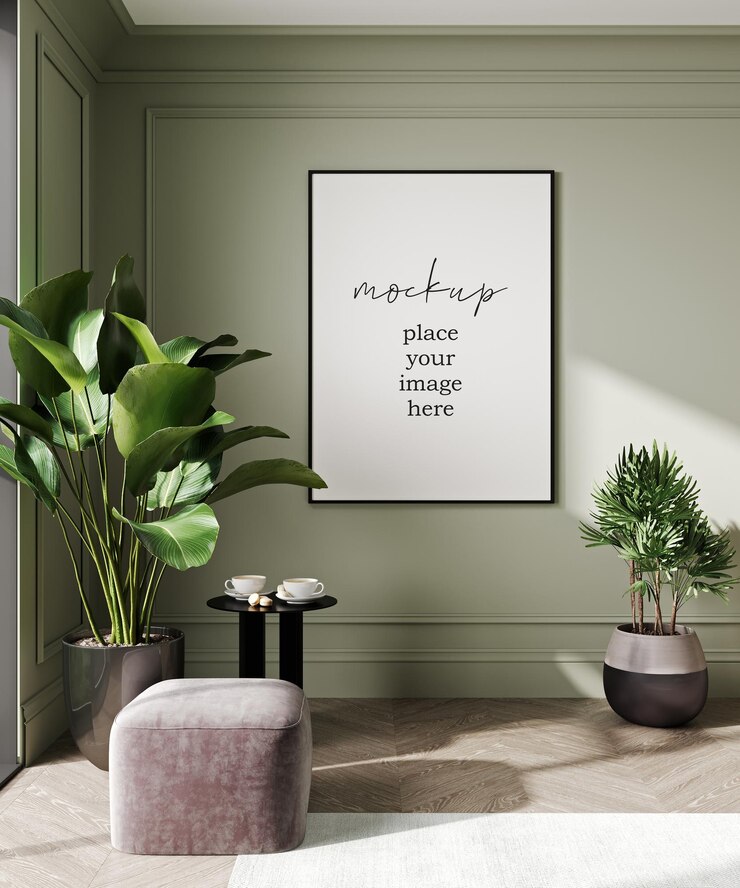 Wall Photo frames mockups