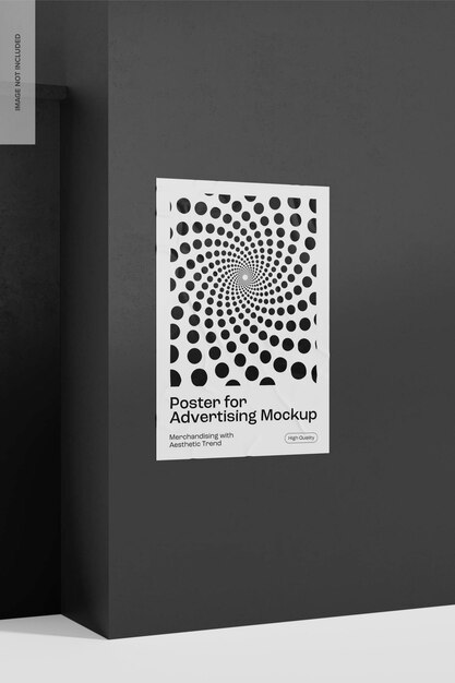 wall poster for advertising mockup