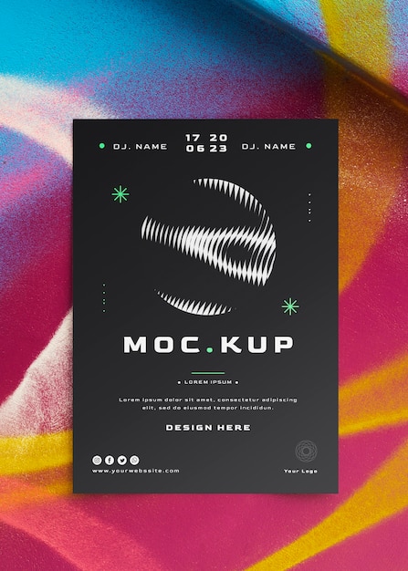 PSD mockup di poster da parete