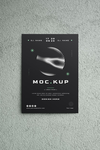 PSD mockup di poster da parete