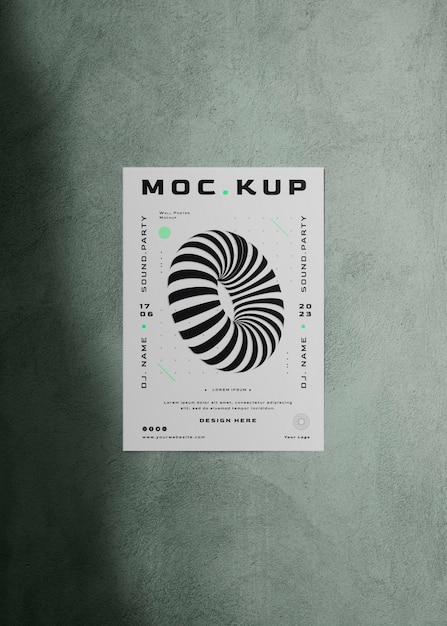 벽 포스터 모형 디자인