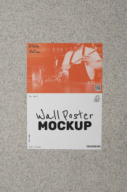 PSD wall poster mockup design