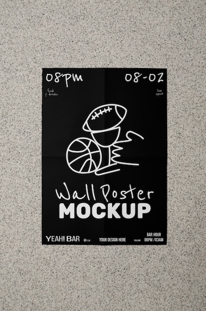 PSD wall poster mockup design