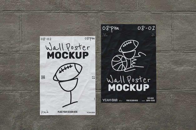 PSD wall poster mockup design