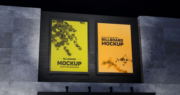 Wall poster mockup design