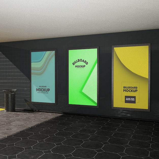 PSD wall poster mockup design