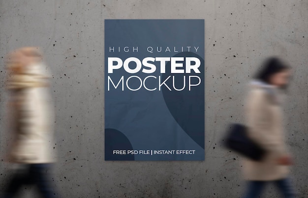 PSD wall poster mockup