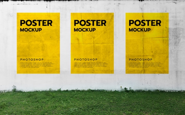 PSD mockup di poster da parete