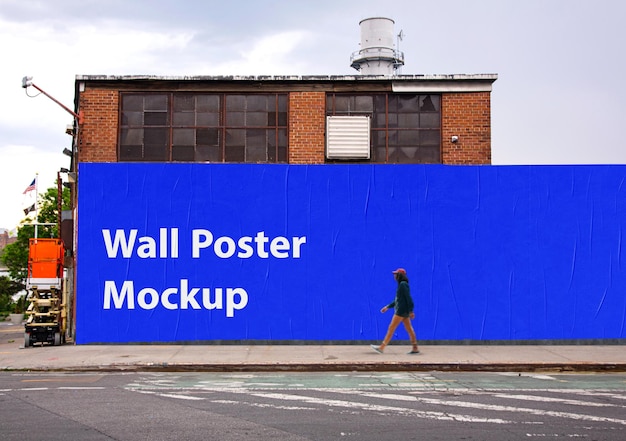 PSD wall poster mockup