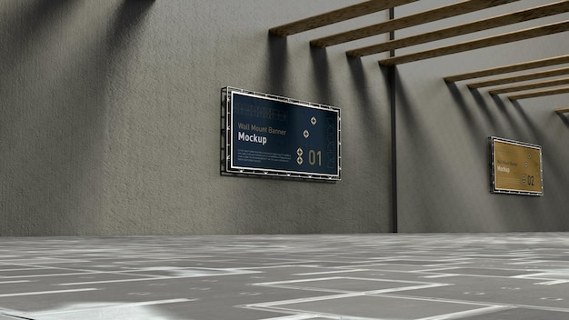 Wall PSD MockupWall Billboard Mockup