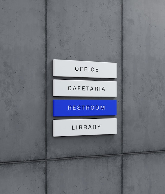 PSD wall sign mockup