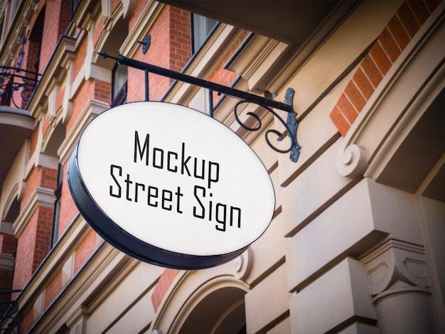 wall sign square mockup