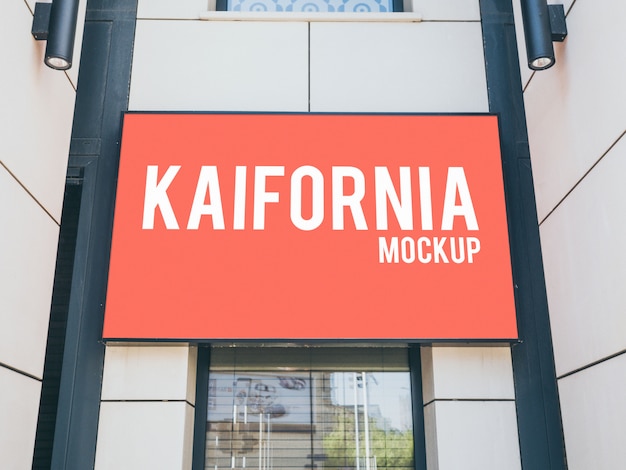 Wall signage mockup