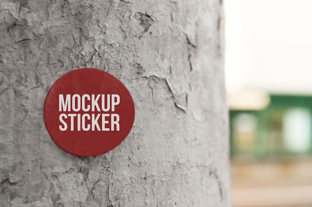 PSD wall stickers mockup design