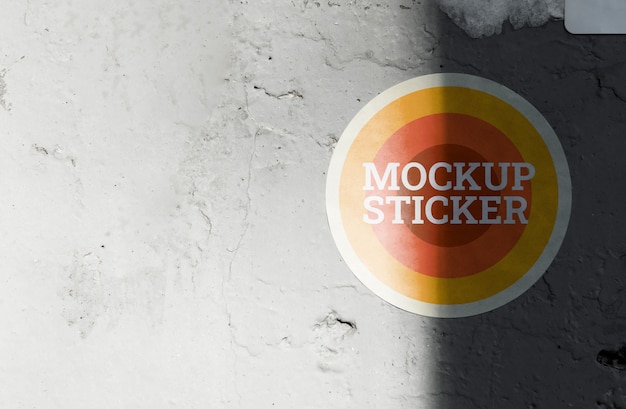 PSD wall stickers mockup design