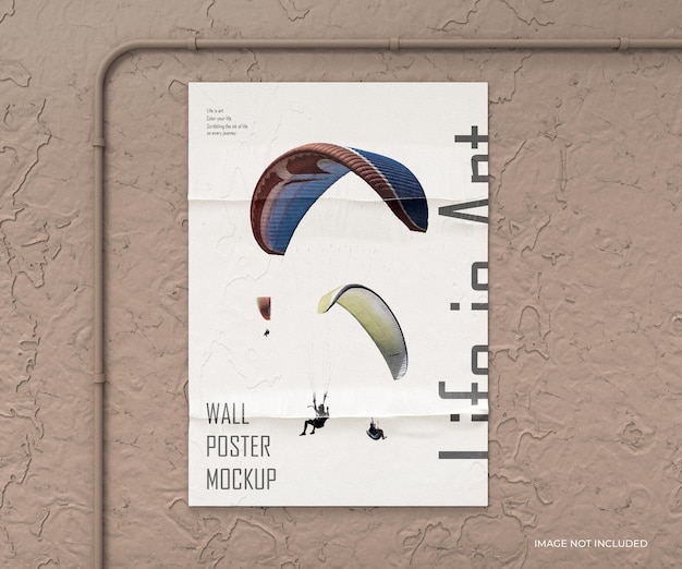 PSD wall street poster mockup