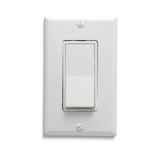 A Wall Switch isolated close up