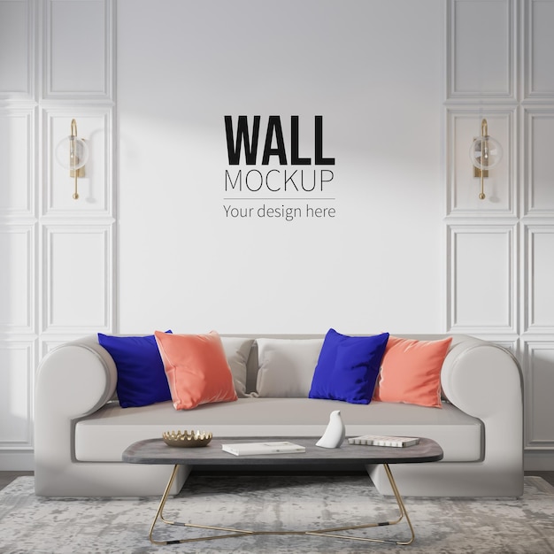 Wall template in 3d scene