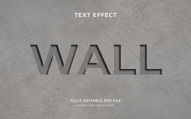 PSD design effetto muro di testo