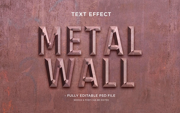 PSD wall  text effect