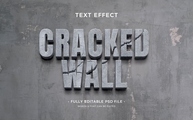 PSD wall text effect