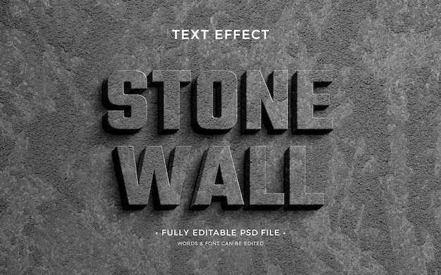 PSD wall text effect