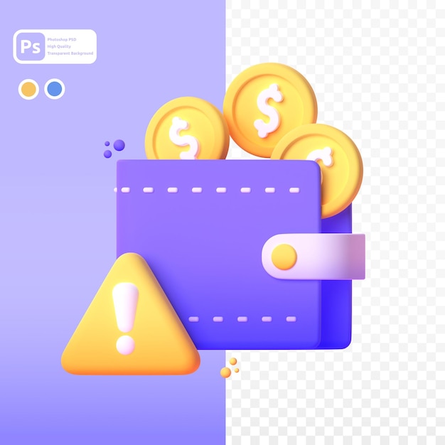 グラフィック アセットの Web プレゼンテーションまたはその他の 3 d レンダリングでの財布