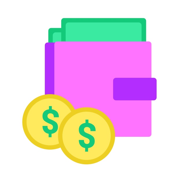 PSD wallet with dollar icon vector design illustration