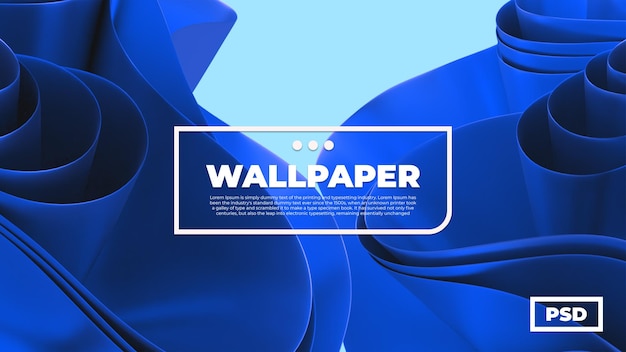 PSD wallpaper bureaublad abstract 3d blauw kleur