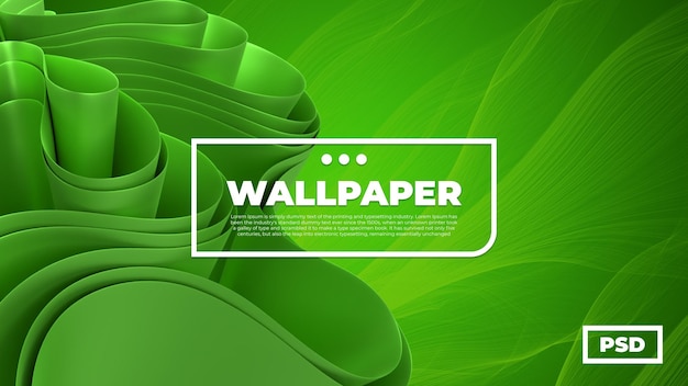 Wallpaper desktop abstract 3d green Color