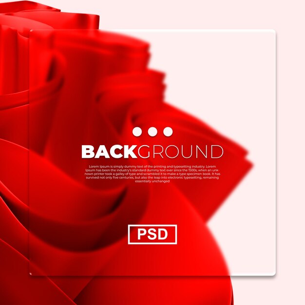 Carta da parati desktop astratto 3d colore rosso