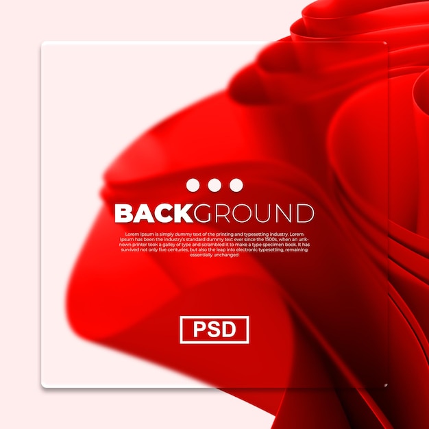 PSD 壁紙デスクトップ抽象3d赤い色