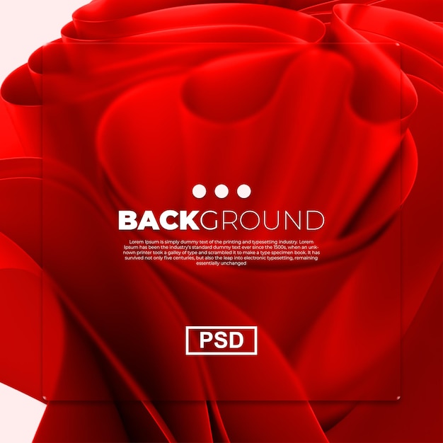 PSD carta da parati desktop astratto 3d colore rosso