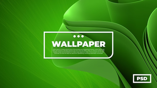 Wallpaper desktop abstrakt 3D-rendering grøn farve