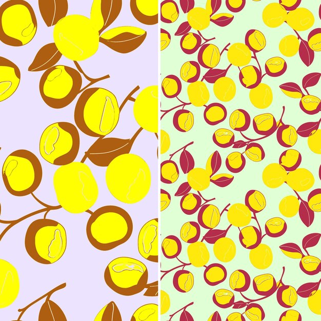 PSD the wallpaper has different colors and the colors of the fruit
