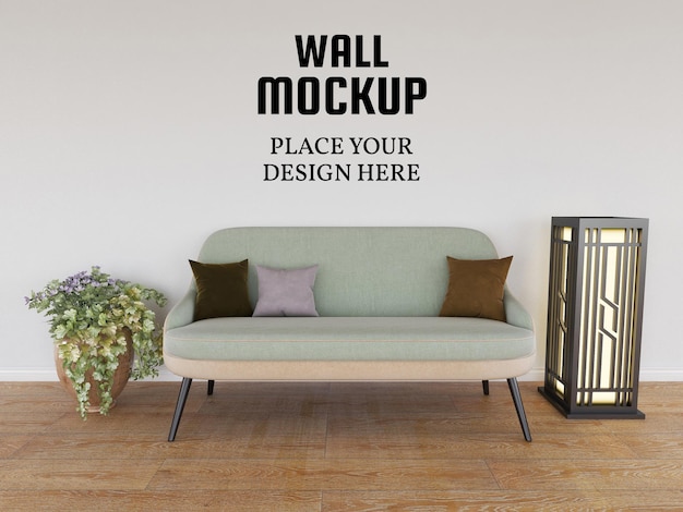 Wallpaper Mockup in the modern living room