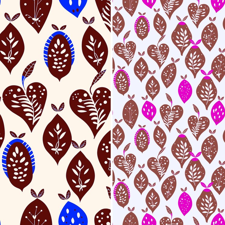 PSD a wallpaper with a pattern of leaves and berries