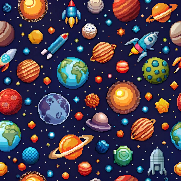 PSD a wallpaper with planets and planets and the stars