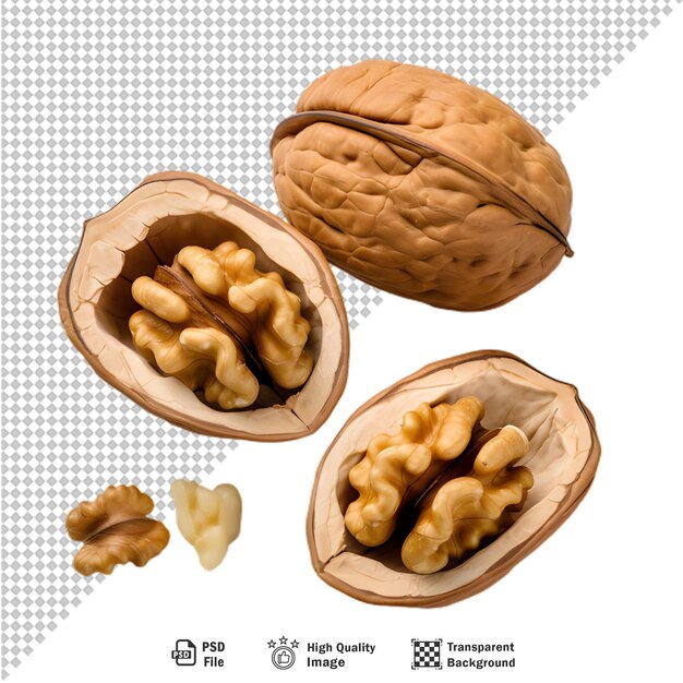 PSD 투명한 배경에 고립된 walnuts