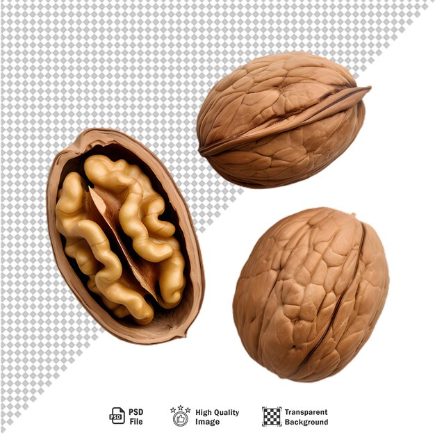 PSD 투명한 배경에 고립된 walnuts