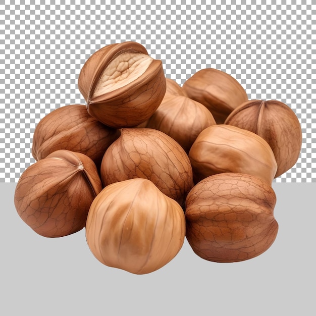 PSD walnuts on transparent background ai generated