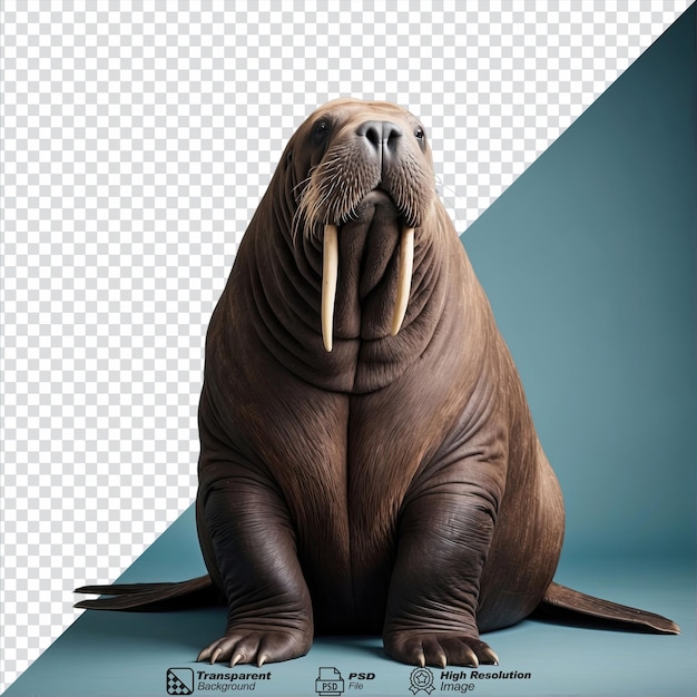 PSD walrus isolated on transparent background