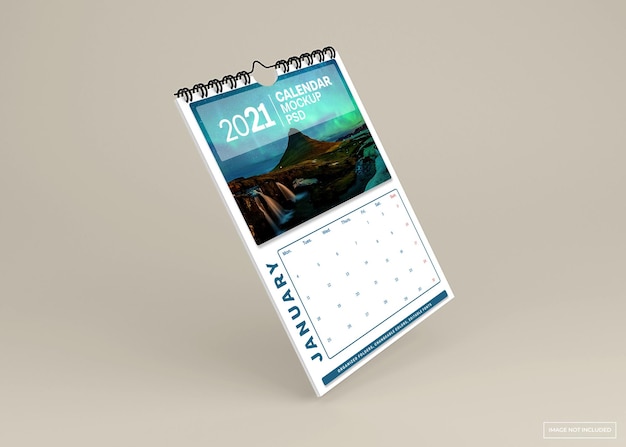 Wandkalender mockup geïsoleerd