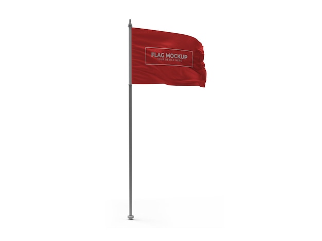 PSD wapperende vlag 3d-mockup geïsoleerd ontwerp