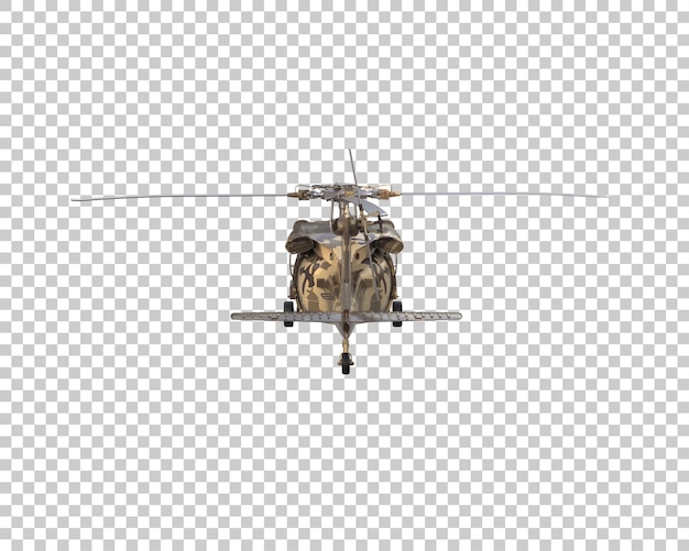 PSD war helicopter isolated on background 3d rendering illustration