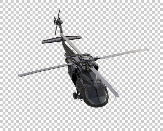 PSD Военный вертолет изолирован на фоне 3d-илюстрации