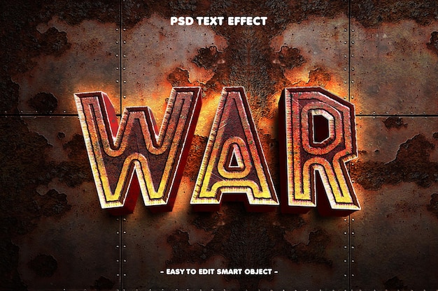 War Rusted Text Effect