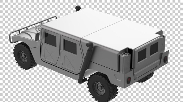 PSD 透明な背景の 3 d レンダリング図に分離された戦争車両